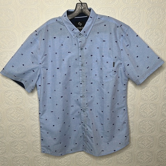 Fight OP’s | Light Blue Button Up Collar Shirt - Picture 1 of 9